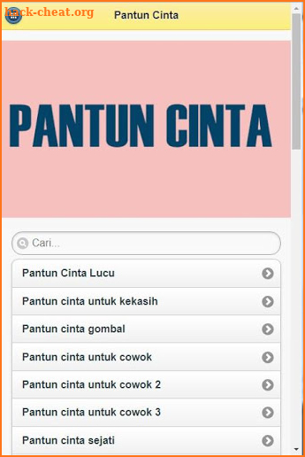 Kumpulan Pantun Cinta screenshot