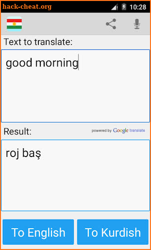 Kurdish English Translator screenshot