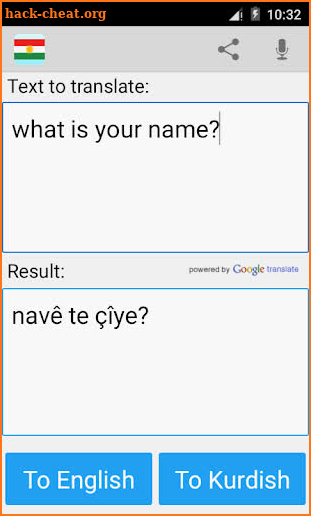 Kurdish English Translator screenshot