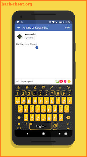 KurdKey Theme Yellowish screenshot