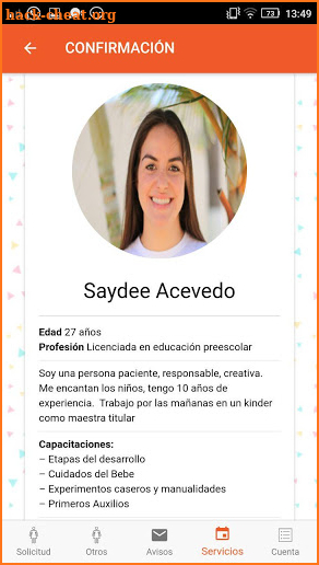 KuroWi agencia de niñeras screenshot