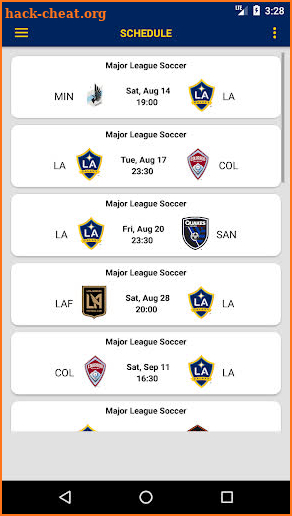 LA Galaxy screenshot