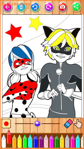 Ladybug coloring miracul cat screenshot