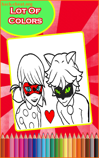 Ladybug miracul & Cat Noir Coloring Game screenshot