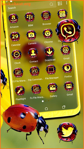 Ladybug Sunflower Launcher Theme screenshot