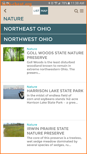 Lake Erie Coastal Ohio Trail screenshot