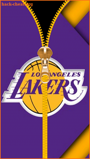 Lakers Zipper Lock Screen screenshot