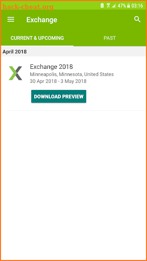 Landis+Gyr's Exchange Events screenshot