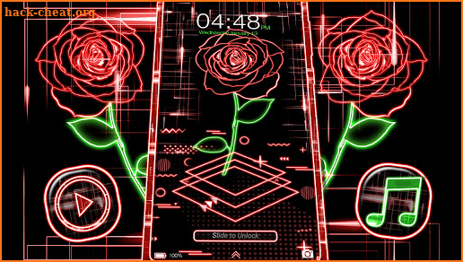 Laser Rose Launcher Theme screenshot