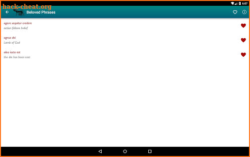 Latin Phrases & Proverbs. screenshot