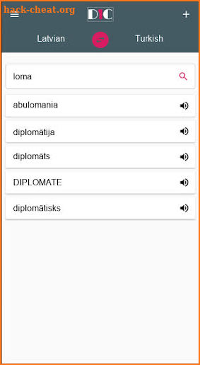 Latvian - Turkish Dictionary (Dic1) screenshot