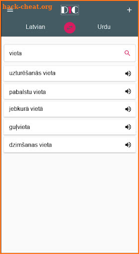 Latvian - Urdu Dictionary (Dic1) screenshot