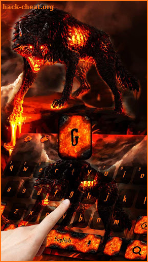 Lava Bloody Scary Keyboard - Wolf Theme screenshot