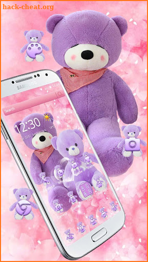 Lavender Teddy Bear Pink Purple Plush Toy Theme screenshot