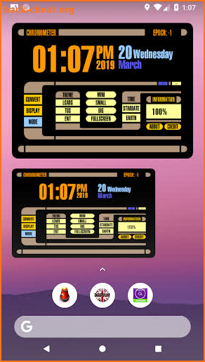 LCARS Clock Widget screenshot