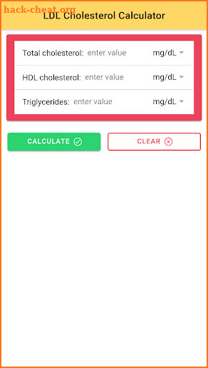 LDL Cholesterol Calculator - Cholesterol Tracker screenshot