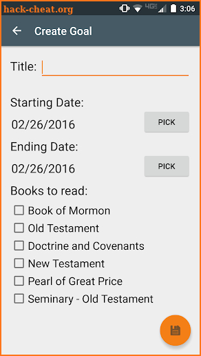 LDS Scripture Tracker screenshot