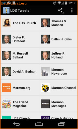 LDS Tweets screenshot