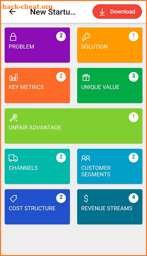 Leanvas: Business Model Canvas (Lean Startups) screenshot