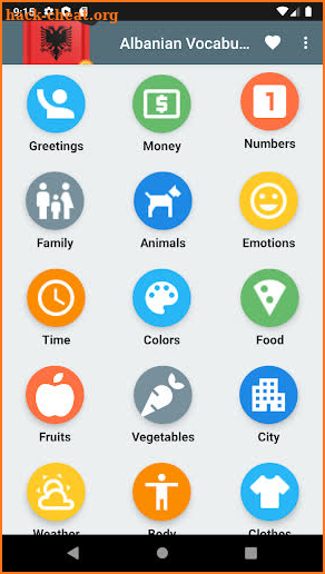 Learn albanian words and vocabulary screenshot