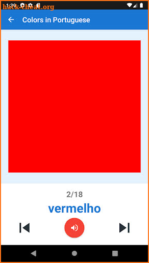 Learn Colors in Portuguese screenshot