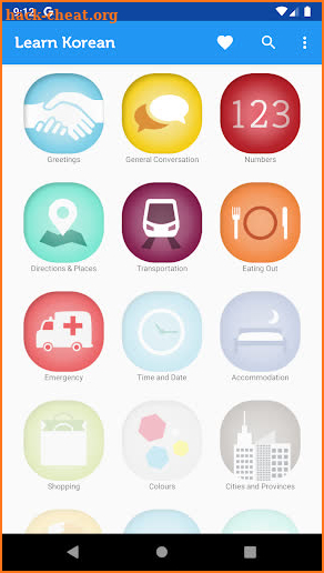 Learn Korean Phrasebook screenshot