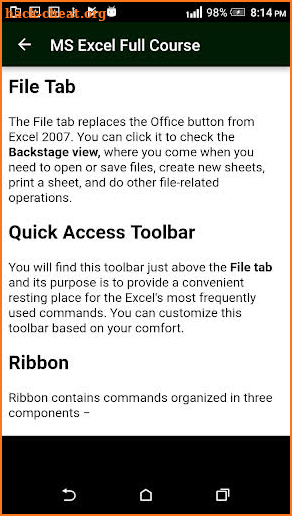 Learn MS Excel (Basic & Advance Course) screenshot