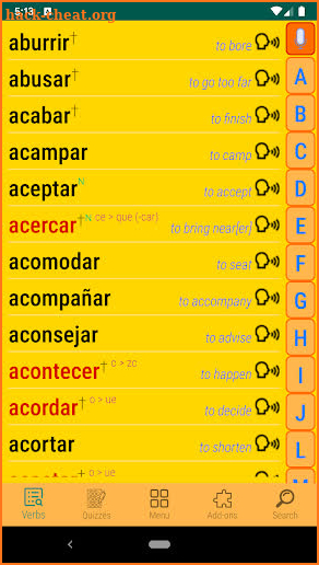 Learn Spanish grammar and verb conjugation screenshot