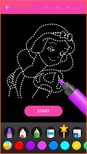 Learn To Draw Glow Princess screenshot