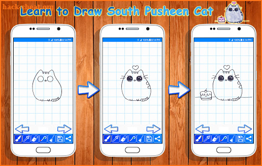 Learn to Draw Pusheen Cat Characters screenshot