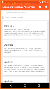 Lease and Tenancy Agreement screenshot