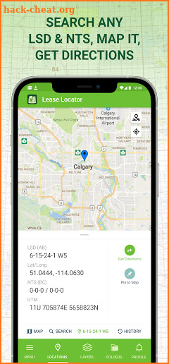 Lease Locator Oilfield LSD GPS screenshot