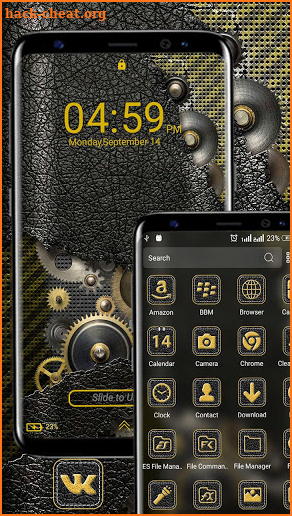 Leather Gears Launcher Theme screenshot