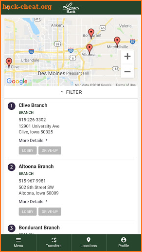 Legacy Bank Iowa screenshot