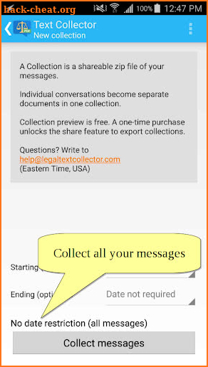 Legal Text Collector screenshot