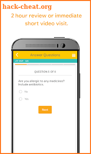 Lemonaid: same day online care screenshot