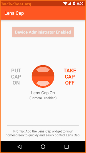 Lens Cap - Disable Camera screenshot