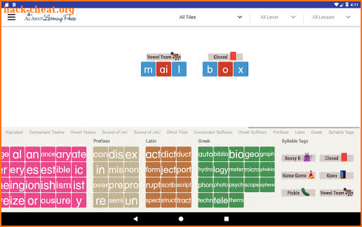Letter Tiles for Learning screenshot