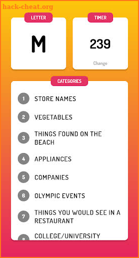 Lettergories - Category Game screenshot