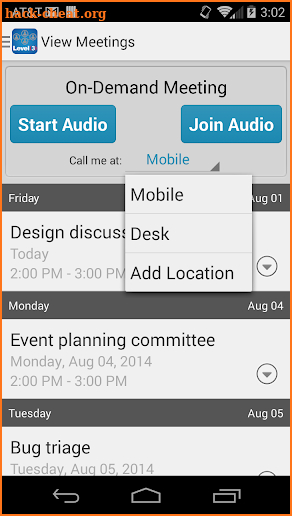 Level 3 XpressMeet Mobile screenshot