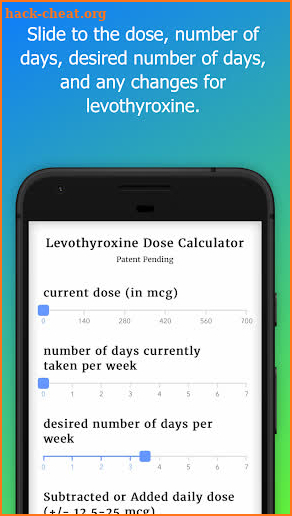 Levothyroxine Dose Calculator (Ad free) screenshot