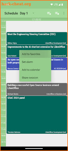 LibreOffice 2024 Schedule screenshot