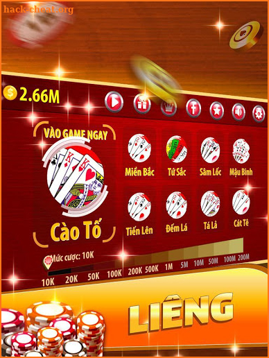 Liêng - Cào tố -  Đánh bài offline CLUB screenshot