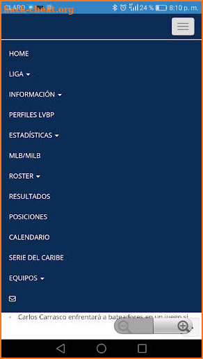 Liga Venezolana de Béisbol Profesional screenshot