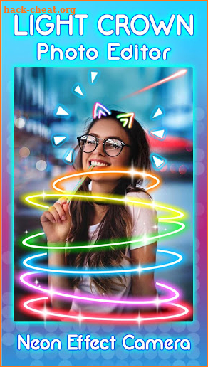 Light Crown Photo Editor 💫 Neon Effect Camera screenshot