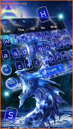 Lighting Thunder Dragon Cool Keyboard Theme screenshot