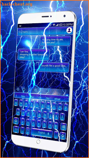 Lightning Blue Keyboard Theme screenshot