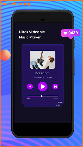 Likes Slideable Music Player screenshot