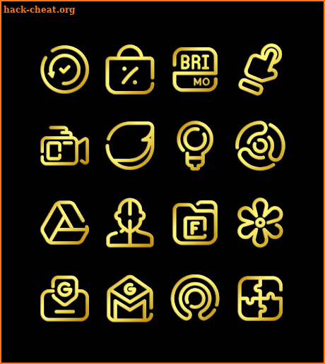 LineBula Gold - Icon Pack screenshot