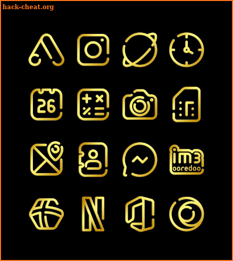 LineBula Gold - Icon Pack screenshot